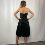 Vintage Morton Myles 80's Big Bow Strapless Gown in Black Size 0 Photo 2