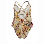 Kona Sol  V-Neck Cross Back Floral Print Medium Coverage onepiece swimsuit Size M Photo 3
