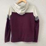 PINK - Victoria's Secret Victoria’s Secret PINK Hoodie Sweatshirt Small Burgundy Gray Colorblock Dog Logo Photo 5
