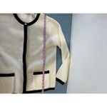Classic Elements  vintage cardigan size S white black trim gold buttons capsule Photo 7