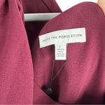 Dress the Population Tiffany One Shoulder Bow Detail Midi Sheath Large Burgundy Photo 6