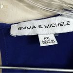 Emma & Michele Emma & Michelle‎ Petite Royal Blue Faux Wrap Romper Photo 2