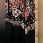 Vintage Carole Little For Saint Tropez West Size Large Floral Skirt Set Black Photo 3