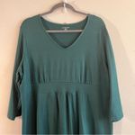 Lands' End Dress Dark Green 3/4 Sleeve Jersey Knit V-neck Dress Sz XLP EUC Photo 1