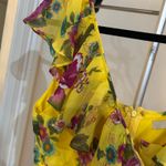 Xxi Floral Ruffle Mini Dress Yellow Purple Summer Party Dress Size L Photo 5