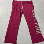 Victoria's Secret Vintage Y2K PINK  Sweatpants Small Embroidered Logo Wide Leg 00s Photo 0