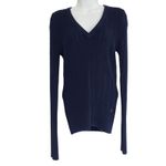 Vtg American Eagle Sweater Womens L Blue V Neck Cable Knit Fitted Bella Swan Y2K Size L Photo 1