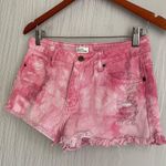 Forever 21 Pink Tie Dye Denim Mini Summer Shorts Size 27 Photo 1