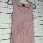 ZARA  Pastel Pink Graphic Sleeveless Tank Top Crew Loose Fit Summer Shirt SZ M Photo 1