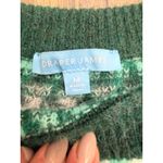 Draper James  Fair Isle Knit Sweater Green White Long Sleeve Women's M Photo 2