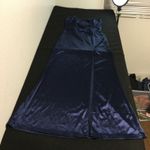 Strapless Navy Blue Satin Formal Dress Gown Slit Sexy Elegant Party Cocktail Size XL Photo 3