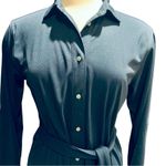 J.Crew  Womens Long Sleeve Button Down Easy Knit Shirt Dress Navy Medium Size M Photo 2