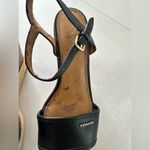 Coach Black Leather Wedge Sandal with Ankle Straps Size 8.5 Photo 5