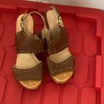 Cato Brown Studded Wedge Sandals Photo 1