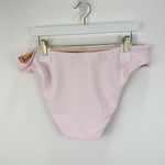 J.Crew Ribbed High Rise Cheeky Bikini Bottom Pink Beach Coastal Retro XXL NWT Photo 5