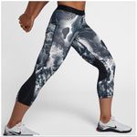 Nike Pro Dri-fit Women's Colorful Black Psychedelic Training Capris Small Photo 10
