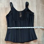 Corset Story Underbust Latex Corset Adjustable Black Size 28 Waist Cincher Photo 7