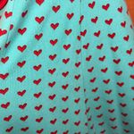 Voodoo Vixen Heart Patterned Dress with Red Accents Size Small. E73 Blue Photo 1