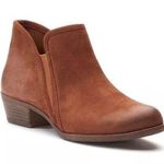 SO  Meme Block Heel Ankle Boots Size 8 Chestnut Brown Photo 0