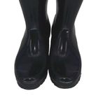 Hunter  Womens Glossy Round Toe Slip On Tall‎ Rain Boots Black Size 4M/5F Photo 4