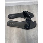 Nicole Miller New York Black Studded Jelly Flat Sandals Size 10 Photo 1