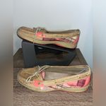 Sperry  Topsider Hardback Tan Leather Pink/Plaid Preppy Boat Shoes Women's 9.5M Photo 1