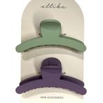 Ettika Revolve Large Flat Weekend Warrior Hair Claw Clips 2 Pack In Purple Green Photo 0