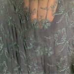 Vintage Odessa Sheer Dark Plum Embroidered Dress Photo 15