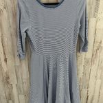 Matilda Jane  M Blue & White Striped Between The Lines Tulle Trim Jersey Dress Photo 5