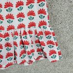 Miami Flower Skirt Womens L White Red Button Front Lined Ruffles Mini Francescas Size L Photo 4