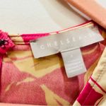 Chelsea28  Satin Faux Wrap Midi Dress In Pink- Beige size small Photo 2