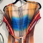 Becca  Colorful Sheer Swim Beach Cover Up Dress Photo 5