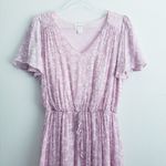 Everly Swiss Dot Cheetah Floral Print V-Neckline Maxi Dress Photo 2