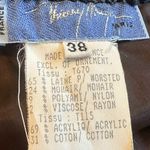 Thierry Mugler Rare FW 1998 Two Piece Suit Blazer Skirt Archival Fur Trim Sz 38 Brown Photo 14