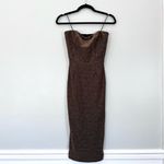 Dress the Population Claire Shimmer Strapless Midi Dress XS NWOT Photo 1