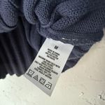 Aeropostale Navy Blue Ribbed Cropped Hoodie Double Zip Up Long Sleeve Women's M Photo 5