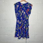 Yumi Kim Womens Silk Blue Floral Amalfi Coast Lexey Sleeveless Wrap Dress Medium Photo 3