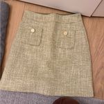Sandro  Light Green Tweed Mini Skirt Photo 0