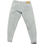 ZARA , basic denim, women’s size 6, striped, cropped ankle, frayed jeans Photo 2