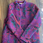 Choices Multicolor Quilted Jacket Purple Size M Photo 4