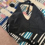 Pepper Mayo Hollywood Boulevard Vest Crop - Pinstripe M Photo 6