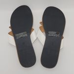 Charles Albert  White Criss Cross Strappy Flat Sandal Size 9 Photo 2