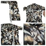 Apostrophe  Retro * Button * Tie Top Blouse Sz XL NWOT Photo 4