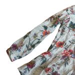 Maeve  Anthropologie Janie Floral Print Flounce Hem Shirt Top Long Sleeve Size 0 Photo 3