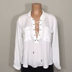 L'Academie L’ Academie Safari lace up long sleeve top. NWT Photo 4