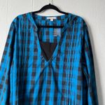Woman Within  Top Womens 2X Cotton Modest Mature Check Print Workwear Casual Photo 2