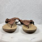 blowfish  Cork Sandals Womens 8 Brown Leather Buckle Slip On Summer Thong Photo 10