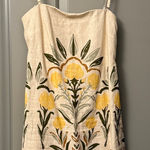Abercrombie & Fitch  Floral Embroidered Mini Dress - Cream, Yellow, Green, Brown Photo 0