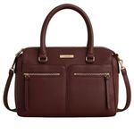 Nine West 15" x 9" x 4" Burgundy Tote Bag With Dual Handles & Adjustable Strap Photo 1