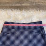Athleta Tulum stretch nylon skirt skort navy gray plaid 8 Photo 6